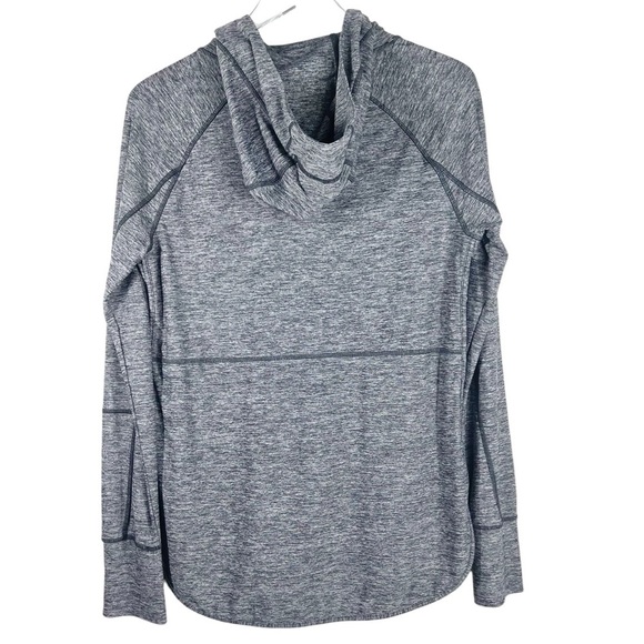 ATHLETA Baja Marled Grey Fill Zip Hooded Top | Medium - Picture 9 of 9
